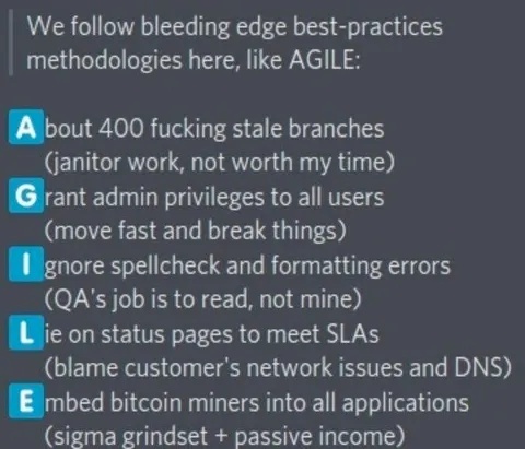 AGILE Best Practices Meme