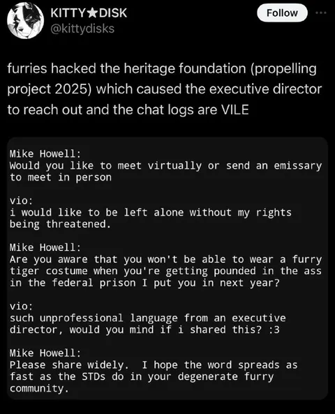 Furries Hack the Heritage Foundation