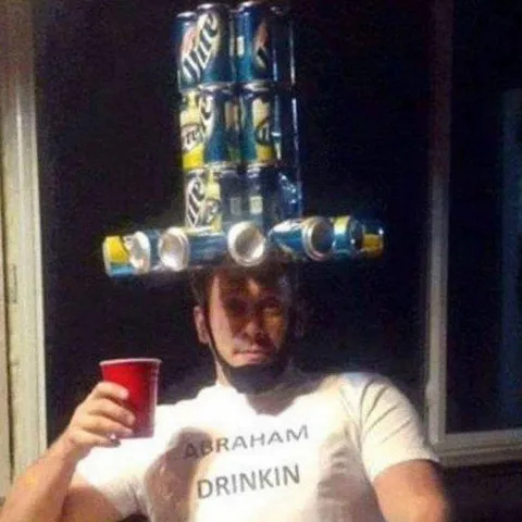 Abraham Drinkin Beer Hat