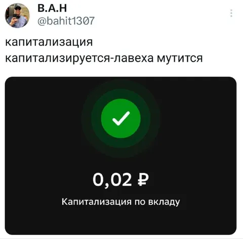 Капитализация по вкладу