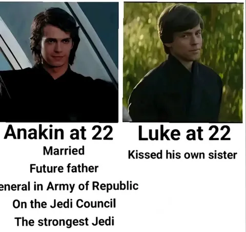 Anakin at 22 vs Luke at 22