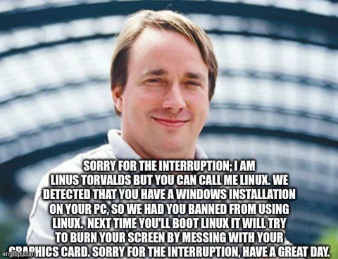 Linus Bans Windows Users