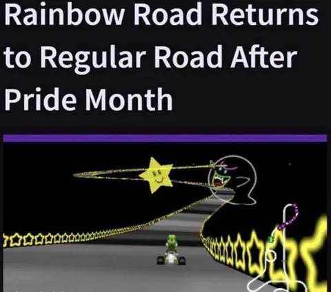 Rainbow Road Returns to Normal