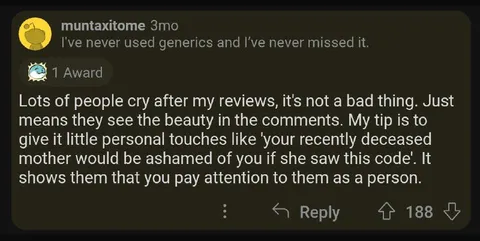 Personal Touches in Code Reviews