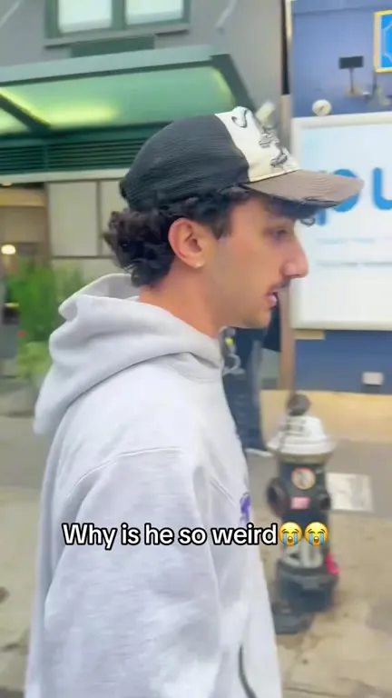 Giant Sign Tells Him What to Eat