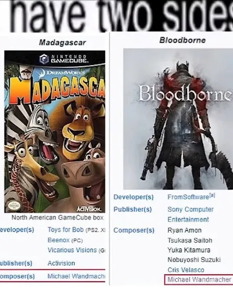 Madagascar and Bloodborne Have Two Sides