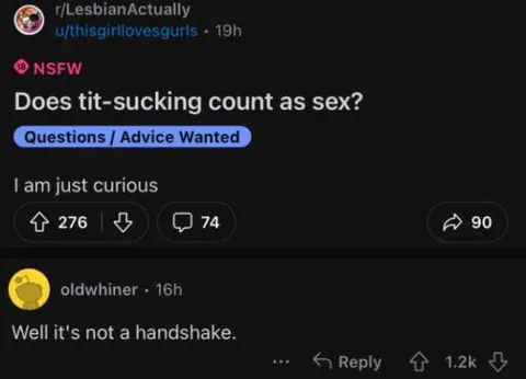 Does Tit-Sucking Count as Sex?