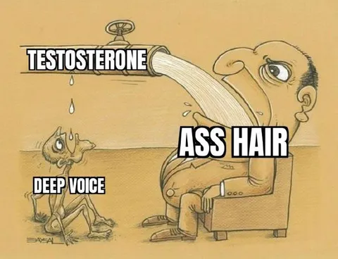 Testosterone Gives Ass Hair