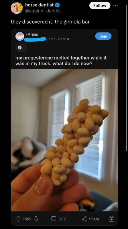 Melted Progesterone Truck Blob