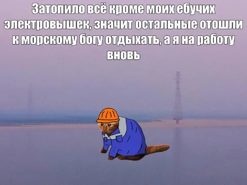 Электровышки пережили потоп