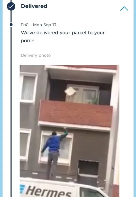 Parcel Delivered to the Balcony