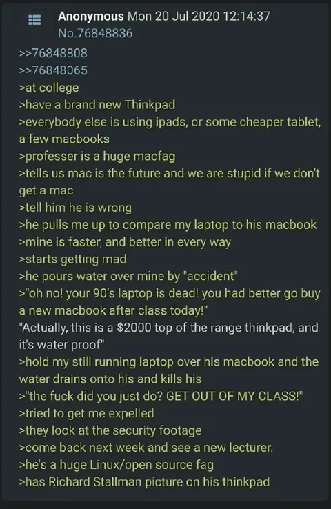 Thinkpad Versus Macbook Professor