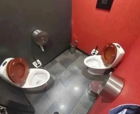 Туалеты смотрят друг на друга