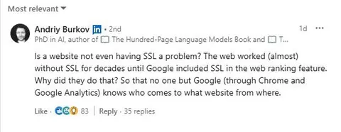Google Chrome SSL Analytics Joke