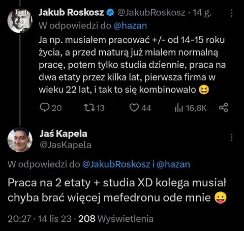 Praca na dwa etaty i studia