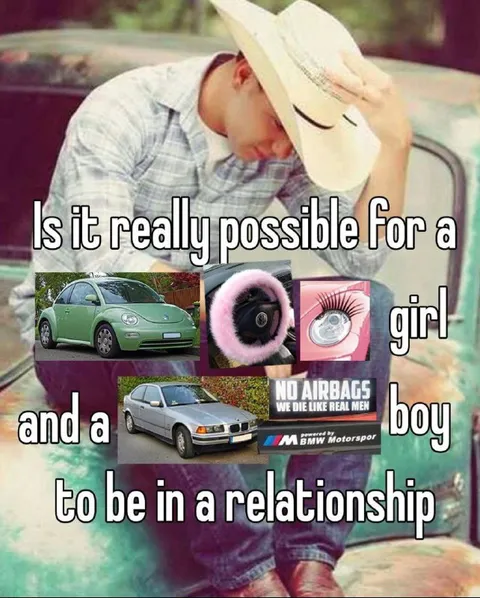 Girl Car and Boy BMW Relationship