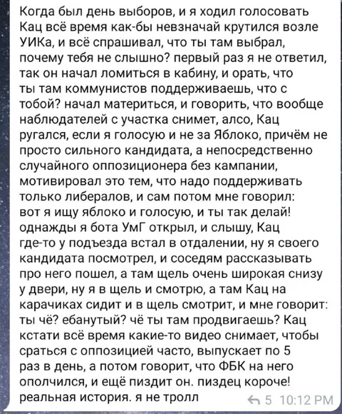 Кац следит за голосованием