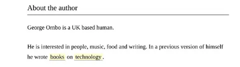 About the Author, Apparently