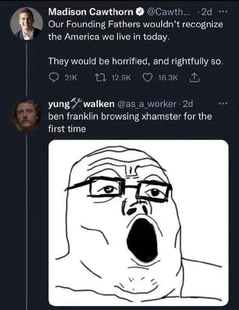Ben Franklin Browses XHamster