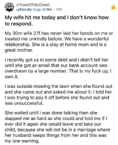 My Wife Hit Me Today