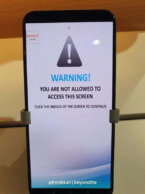 You Are Not Allowed to Access This Screen