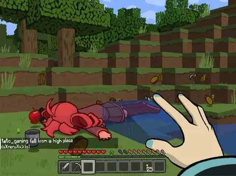 Minecraft Fall From a High Place