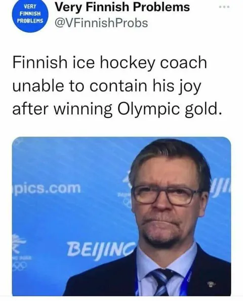 Finnish Coach Contains His Joy