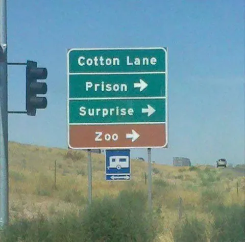 Prison Surprise Zoo Sign