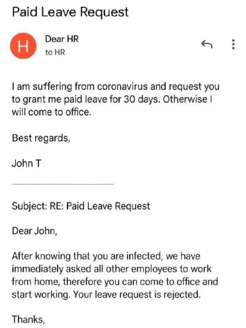 Rejected Paid Leave Request