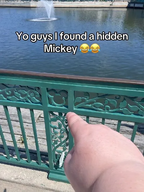 Hidden Mickey in the Railing