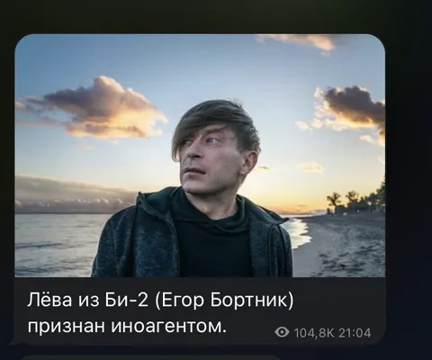 Лёва из Би-2 признан иноагентом