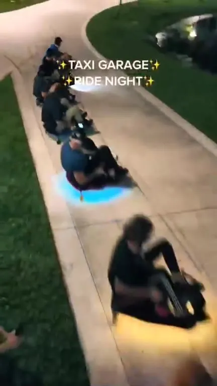 Taxi Garage Ride Night