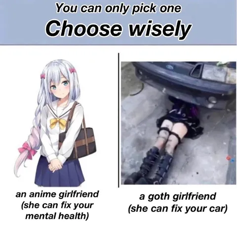 Anime Girlfriend or Goth Girlfriend