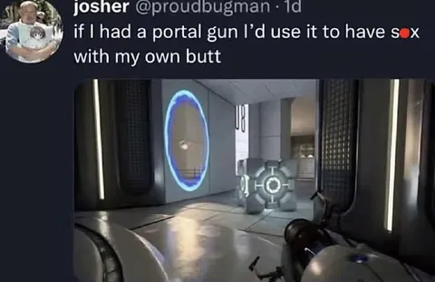 Portal Gun Butt Joke