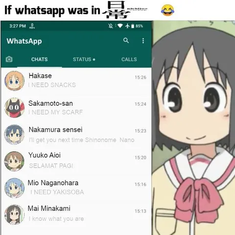 If WhatsApp Was Anime