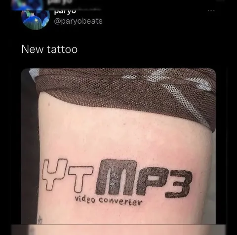 New YTMP3 Tattoo