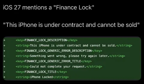 iPhone Finance Lock