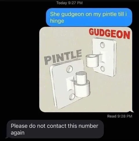She gudgeon on my pintle