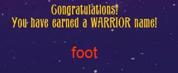 Warrior Name Generator Foot