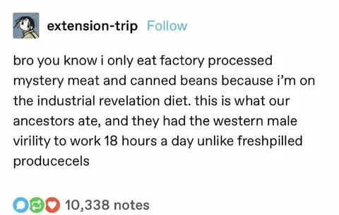 Industrial Revelation Diet