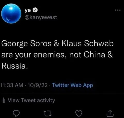 Kanye West Enemy Tweet