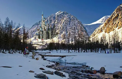 Замок среди снежных гор