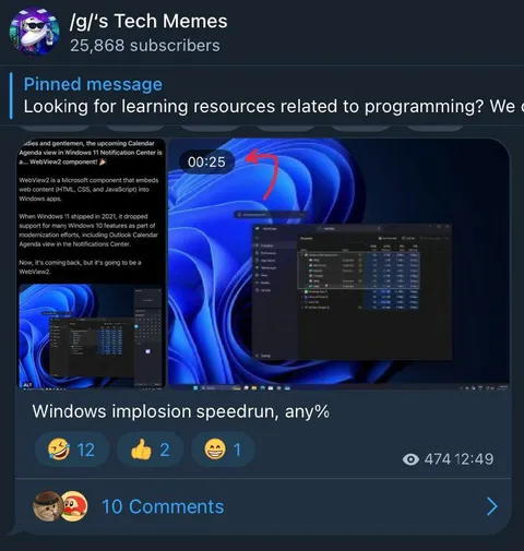 Windows Implosion Speedrun