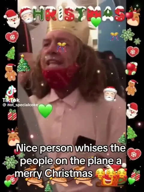 Nice Person Wishes the Plane Merry Christmas