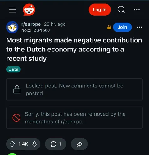 Migrants Negative Contribution Post Removed
