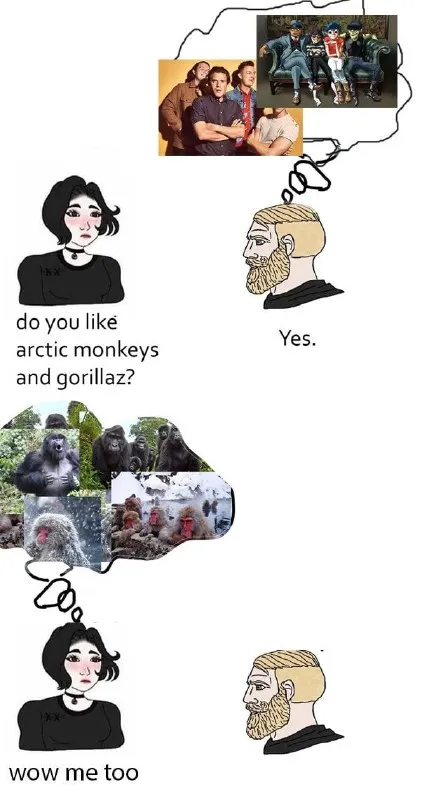 Arctic Monkeys and Gorillaz Fans