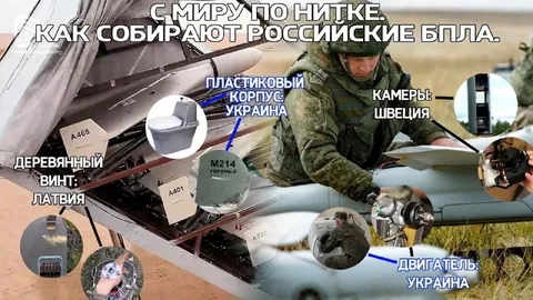 Российский БПЛА по нитке