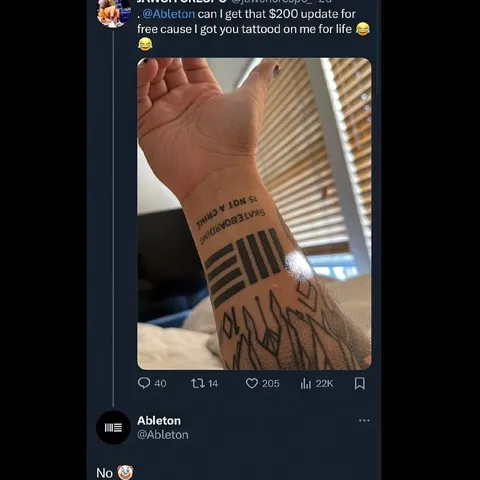 Ableton Tattoo Update Request