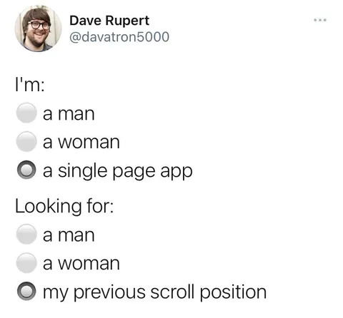 Single Page App Dating Profile
