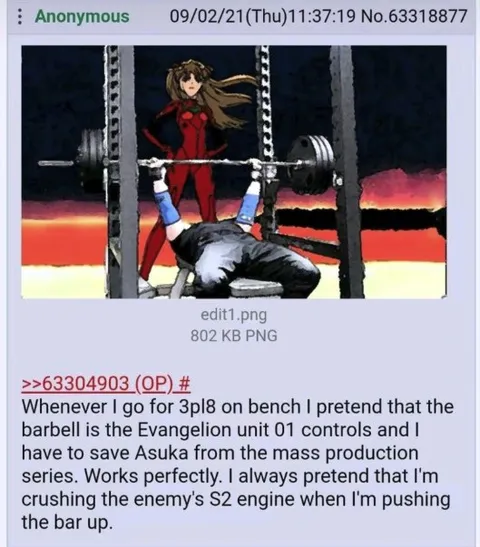 Asuka Bench Press Evangelion